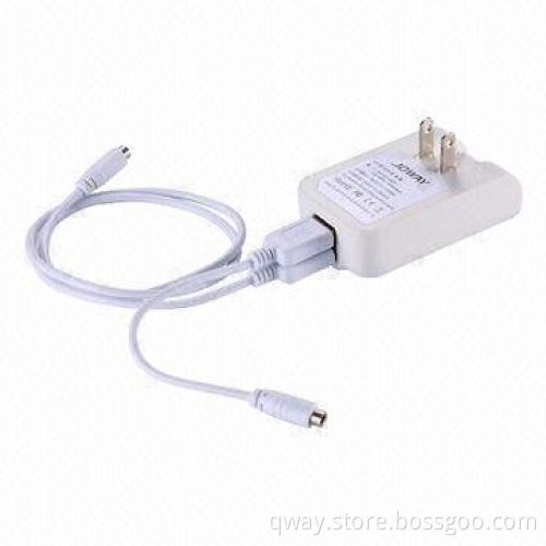 2A Dual-USB Travel Charger/Adapter with 100-240V AC Input Voltage